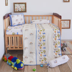 ADYA Blue Hot Air Balloon Baby Dohar