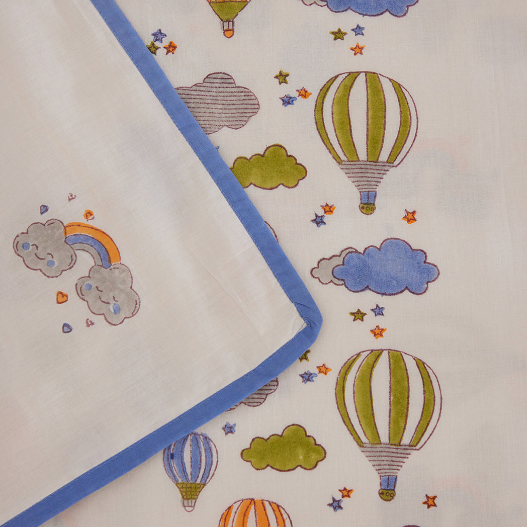 ADYA Blue Hot Air Balloon Baby Dohar