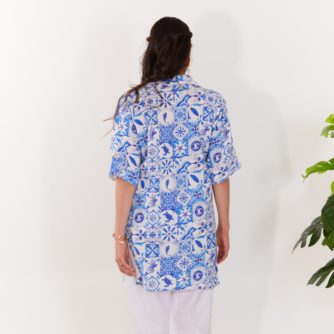 HempZero Sea Breeze Kurta