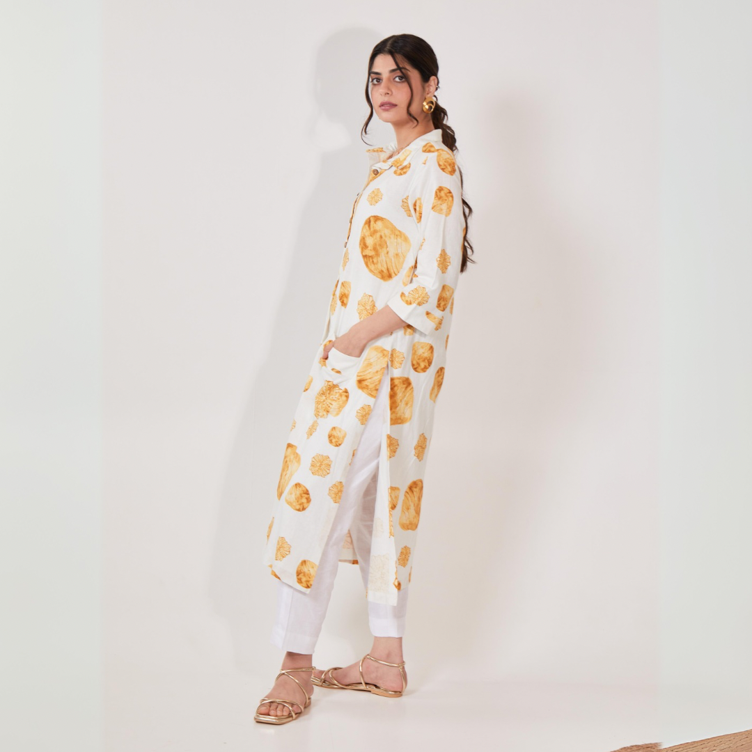 HempZero Golden Seams Kurta