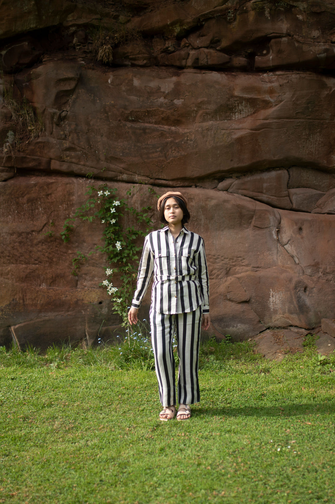 The Terra Tribe Arizona Relaxed Shirt | Stripes | Black