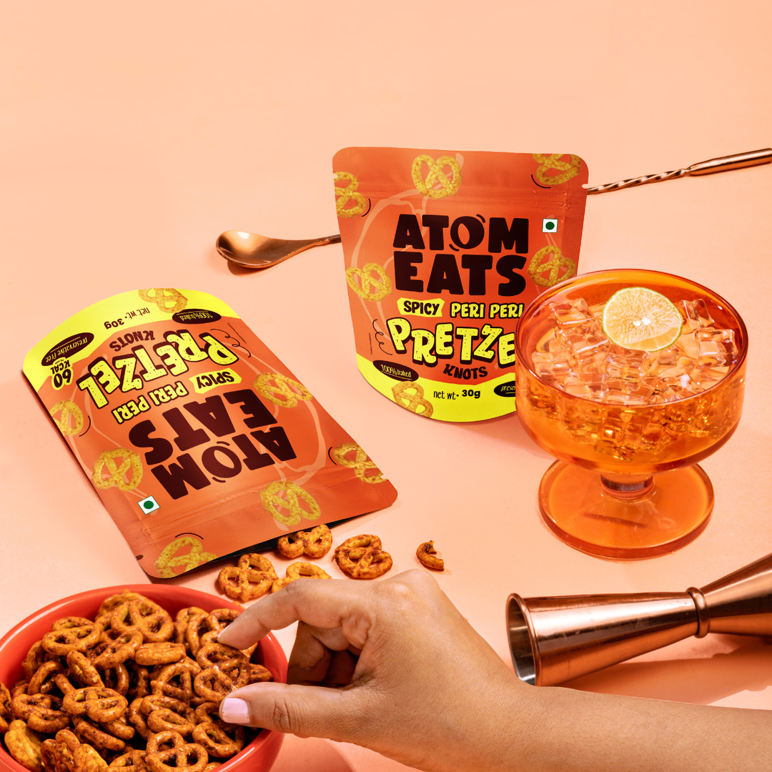 Atom Eats Peri Peri Pretzel Knots | (30g Pack X 2) by Atom Eats