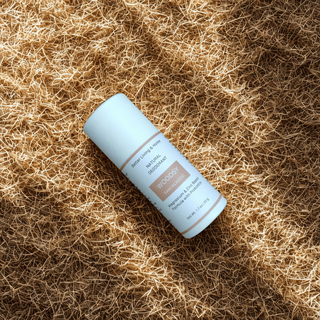 Betterliving And Home Woodsy - Indian Sandalwood Natural Deodorant Enriched With Magnesium & Probiotics
