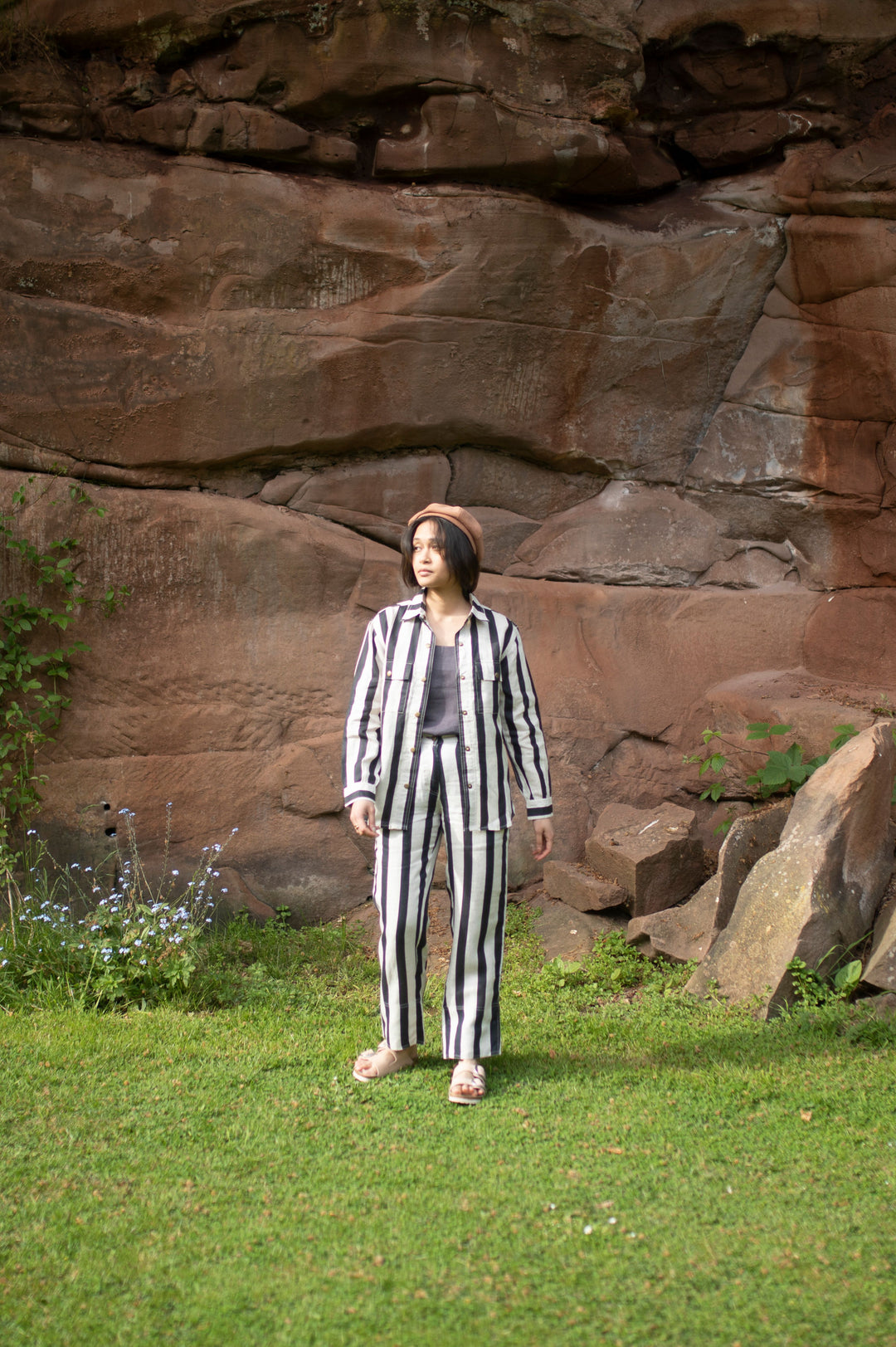 The Terra Tribe Arizona Relaxed Shirt | Stripes | Black