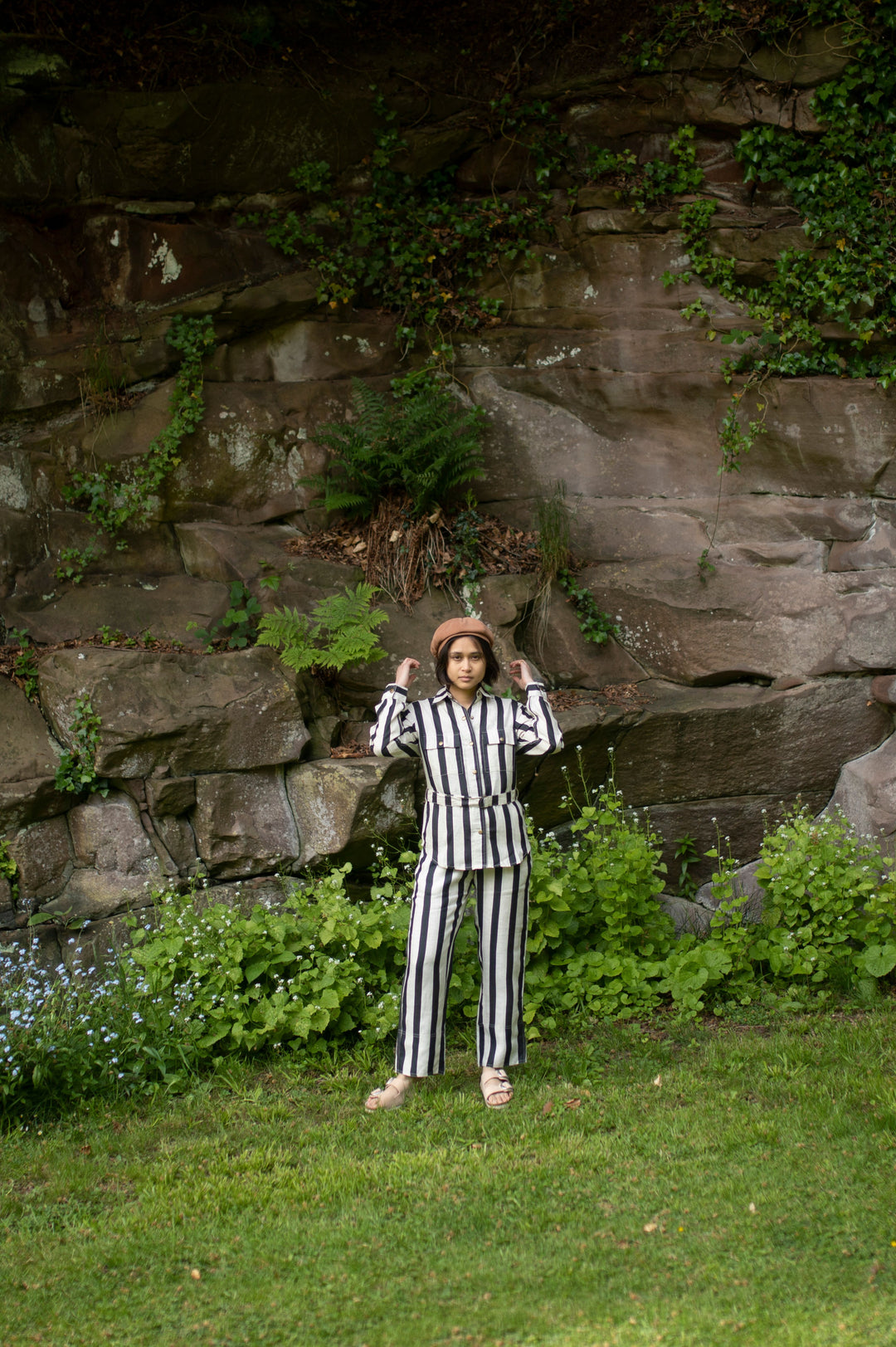The Terra Tribe Arizona Relaxed Shirt | Stripes | Black