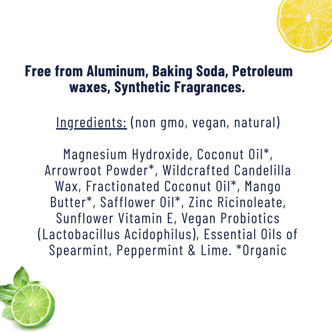 Betterliving And Home Refresh - Lime & Mint Natural Deodorant Enriched With Magnesium & Probiotics