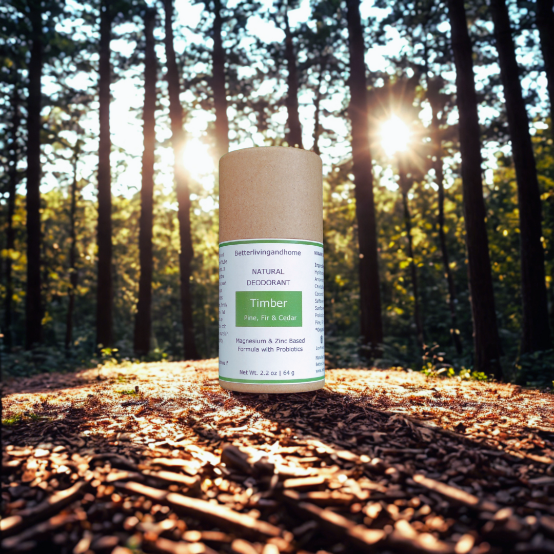 Betterliving And Home Timber - Pine, Fir & Cedarwood Natural Deodorant Enriched With Magnesium & Probiotics