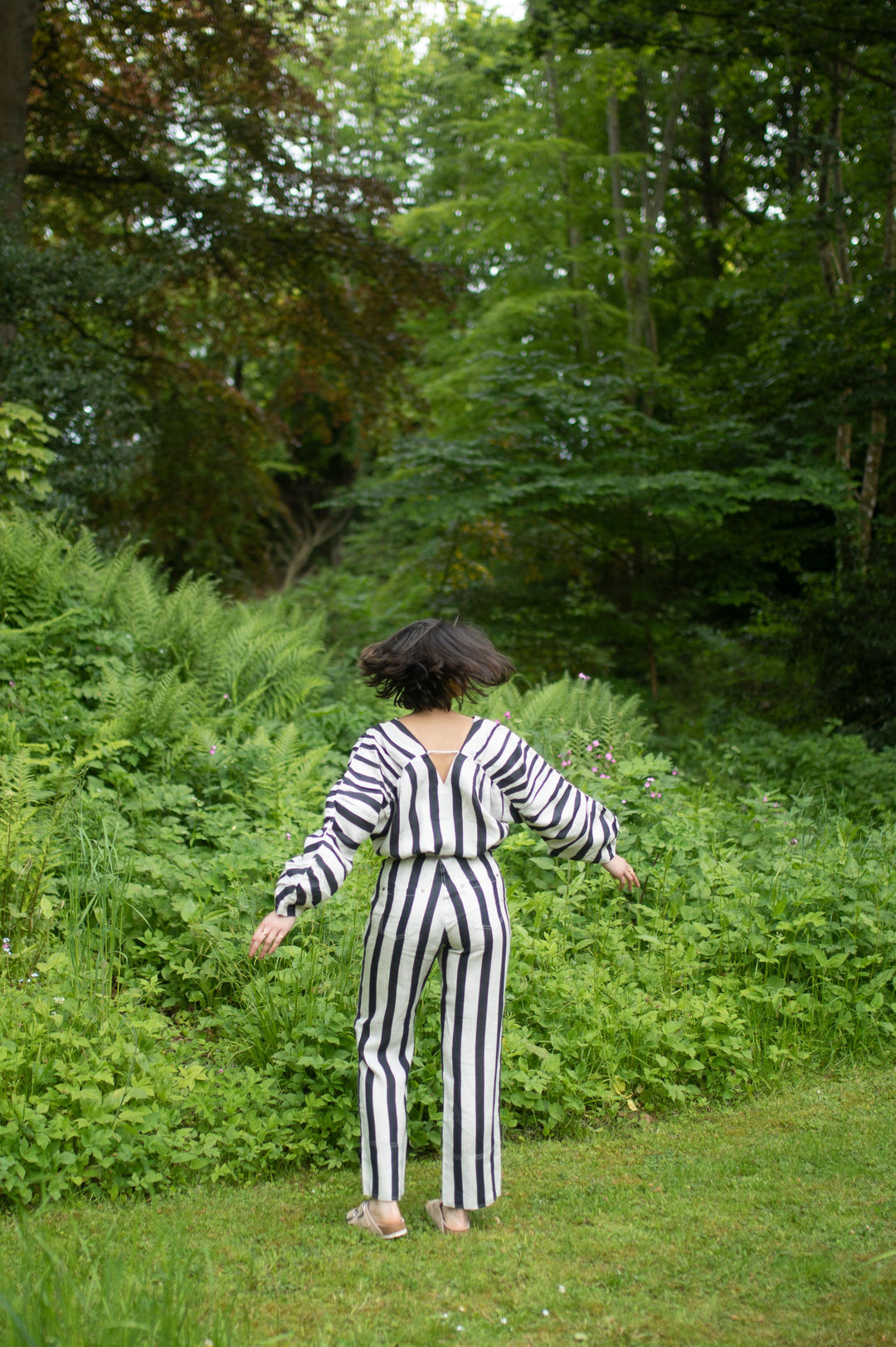 The Terra Tribe Sienna Top | Stripes | Black