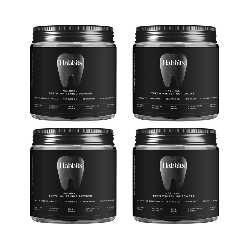Habbits Charcoal Teeth Whitening Powder - Ylang-yYlang Mint (Pak of 4)