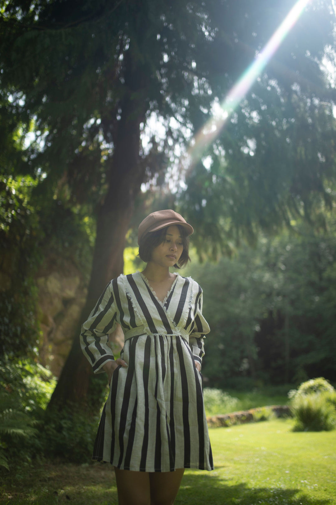 The Terra Tribe Hawaii Shift Dress | Stripes | Black