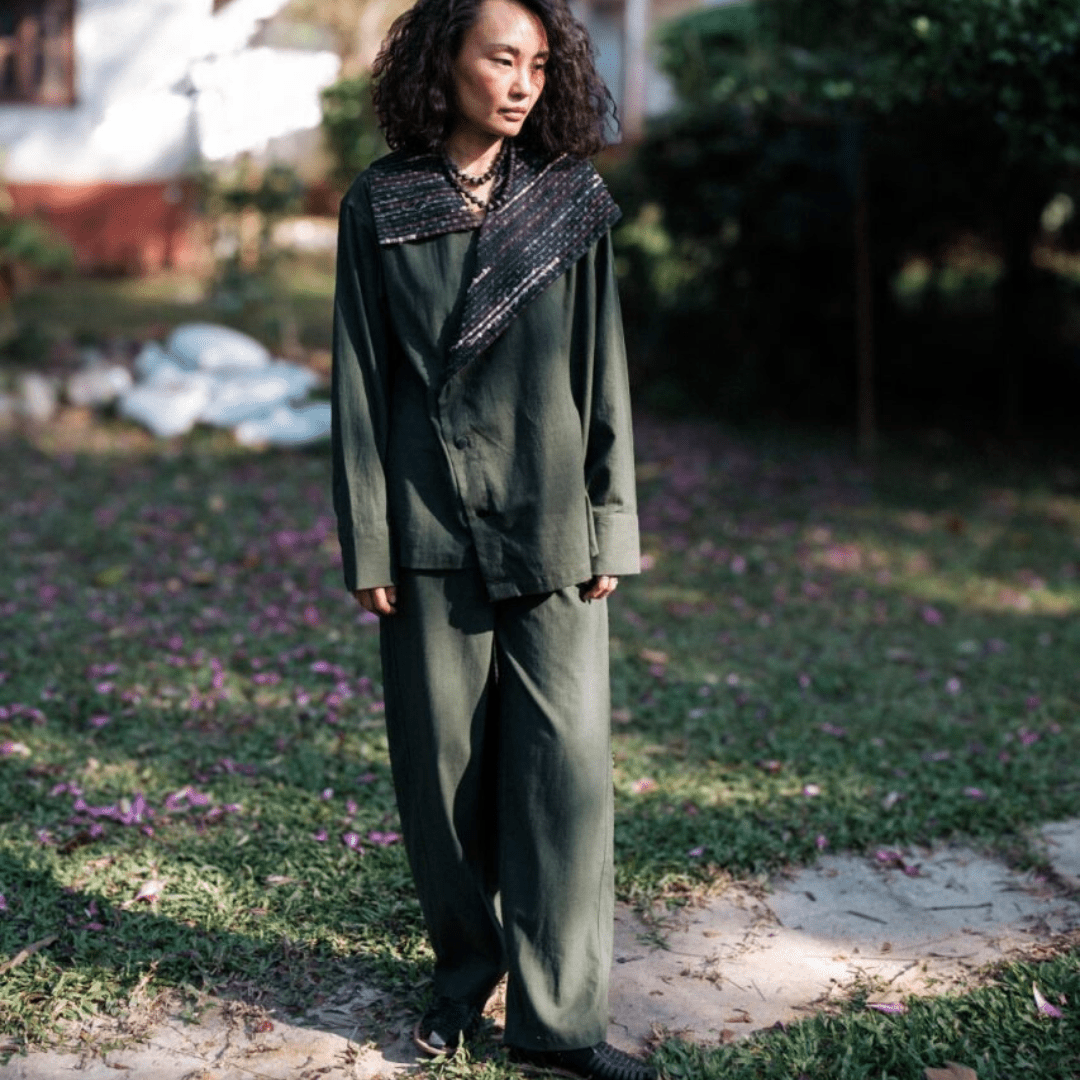 Upcycled Handwoven Barel Pants - Suspire