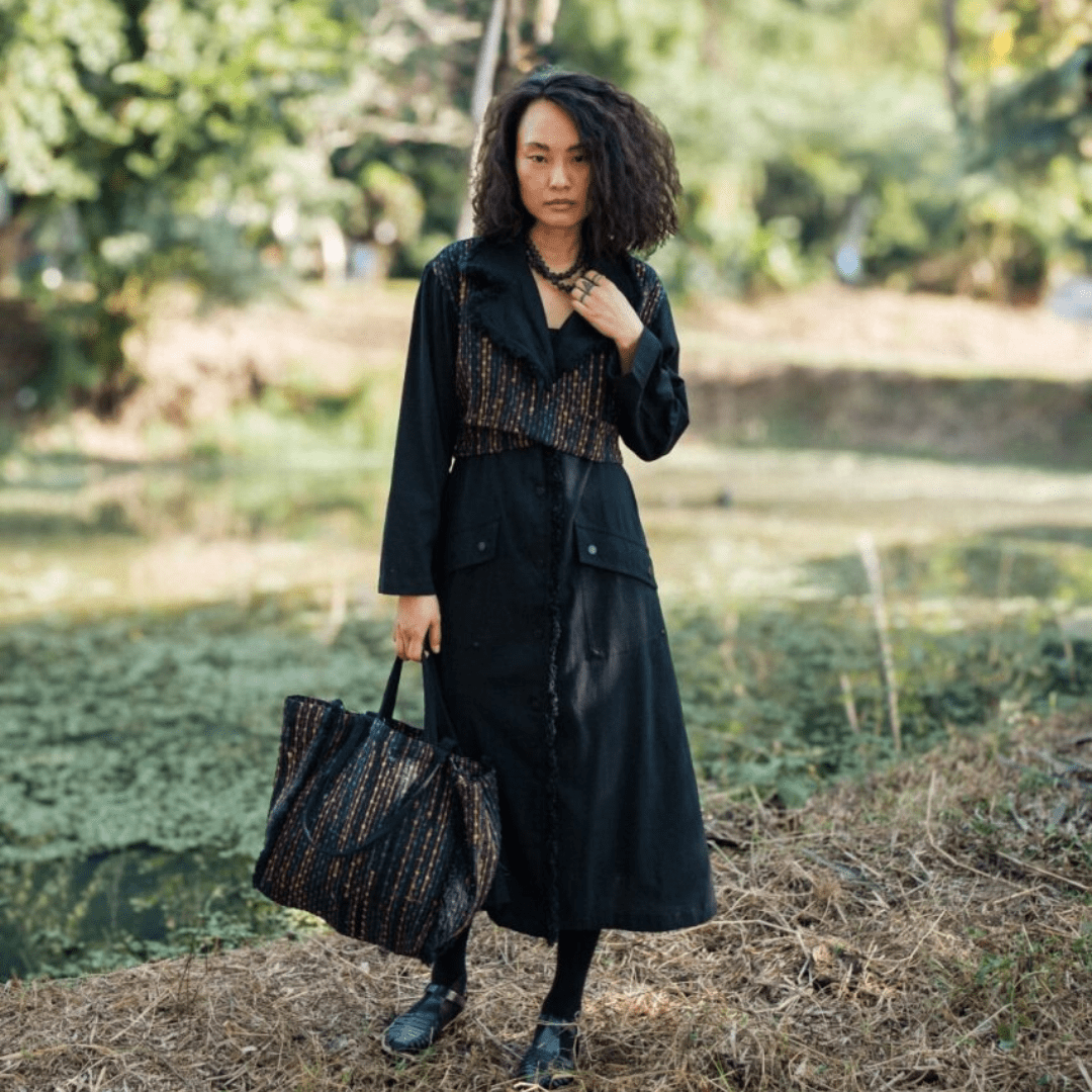 Upcycled Handwoven Copenhagen Trench - Suspire