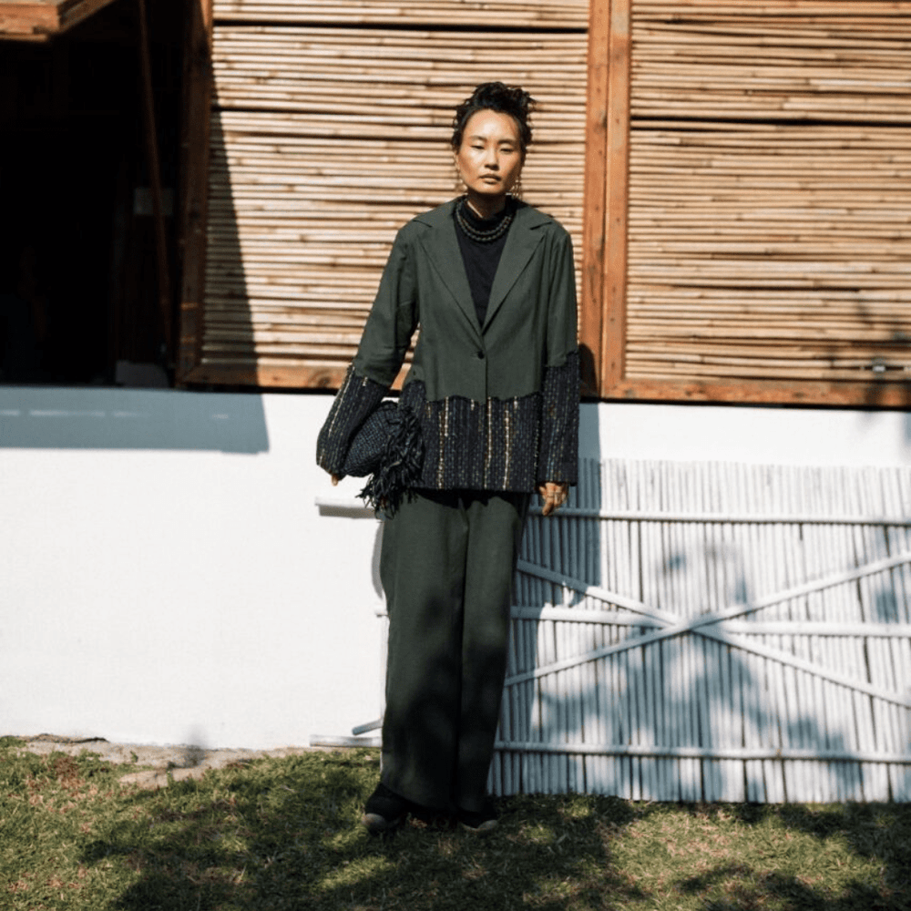 Upcycled Handwoven Sailor Flared Pants