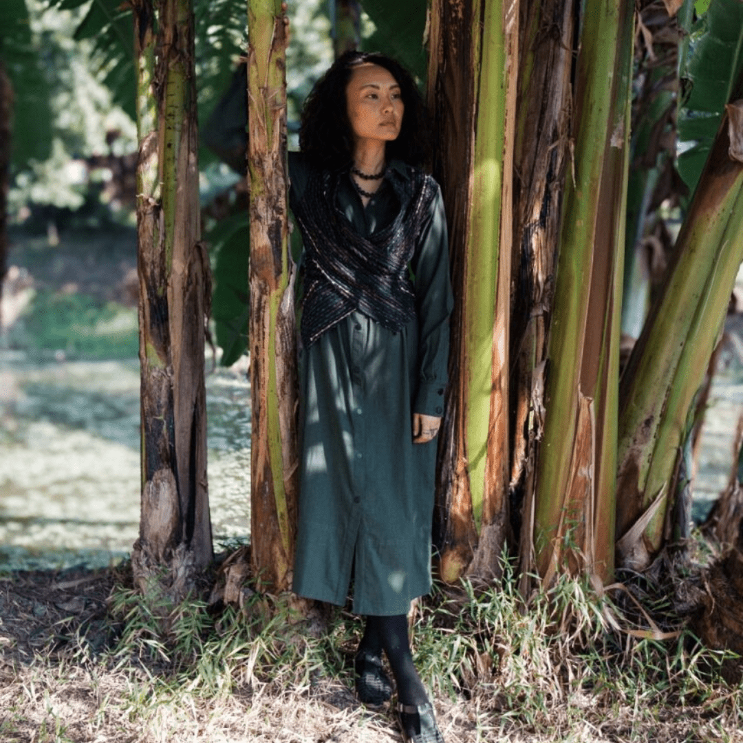 Upcycled Handwoven Seattle Wrap Dress - Suspire