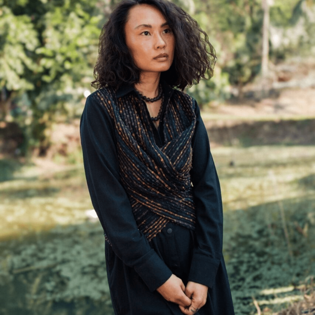 Upcycled Handwoven Seattle Wrap Dress - Suspire