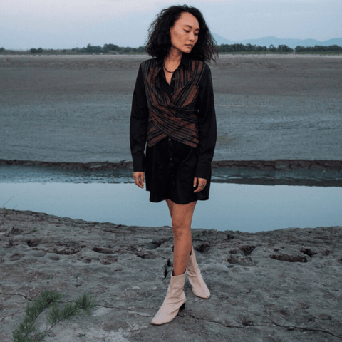 Upcycled Seattle Wrap Dress