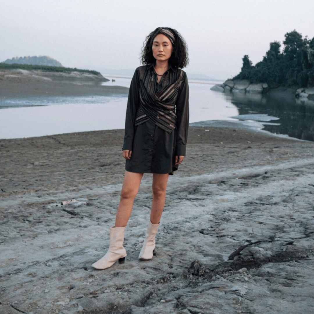 Upcycled Seattle Wrap Dress - Suspire