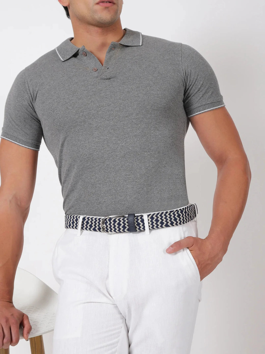 Urban Braid - Blue & White - Nickel - Suspire