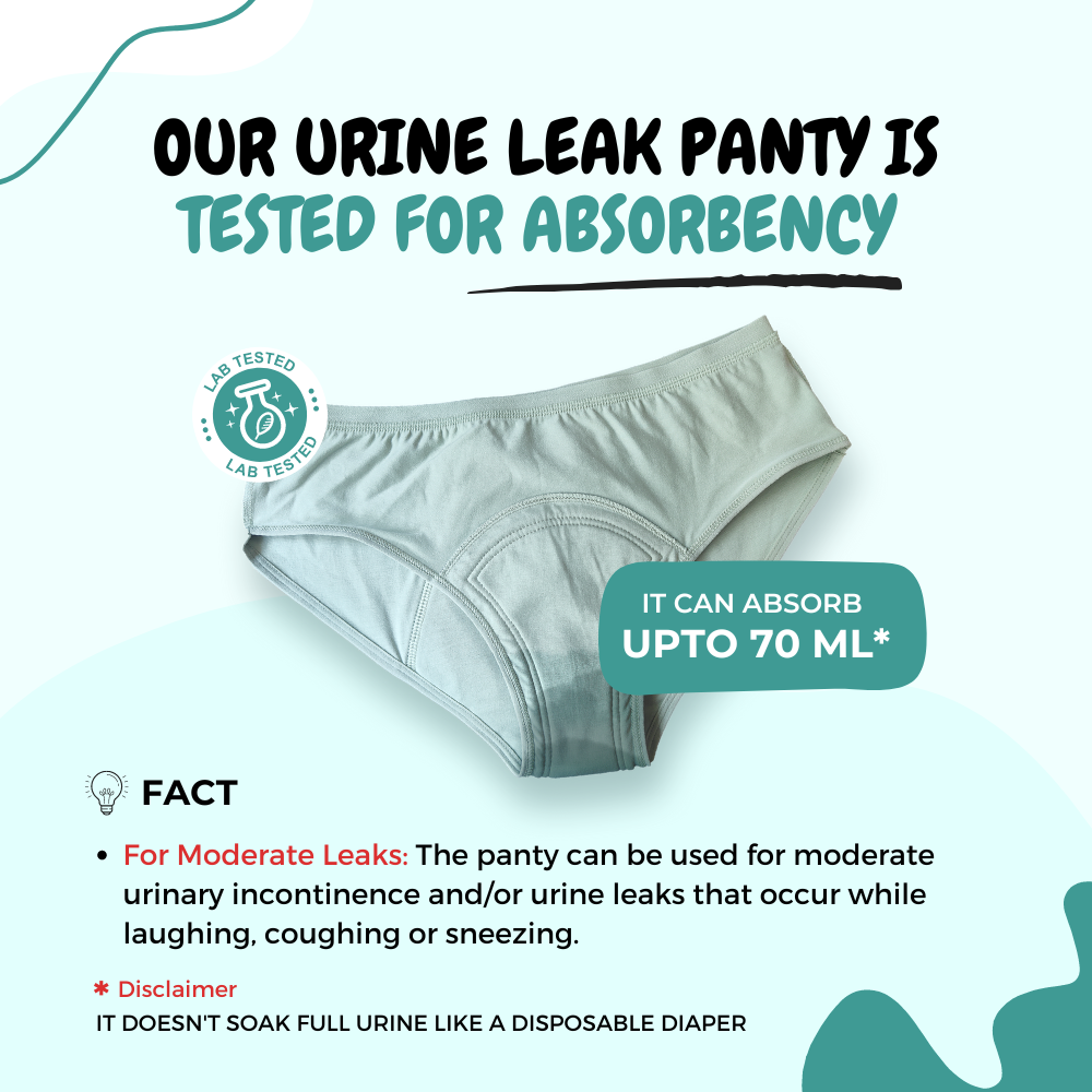 SochGreen Reusable Incontinence Underwear For Women | Wash & Reuse | Absorbs Light Urine Leaks |Absorbent & Leakproof | Organic Cotton