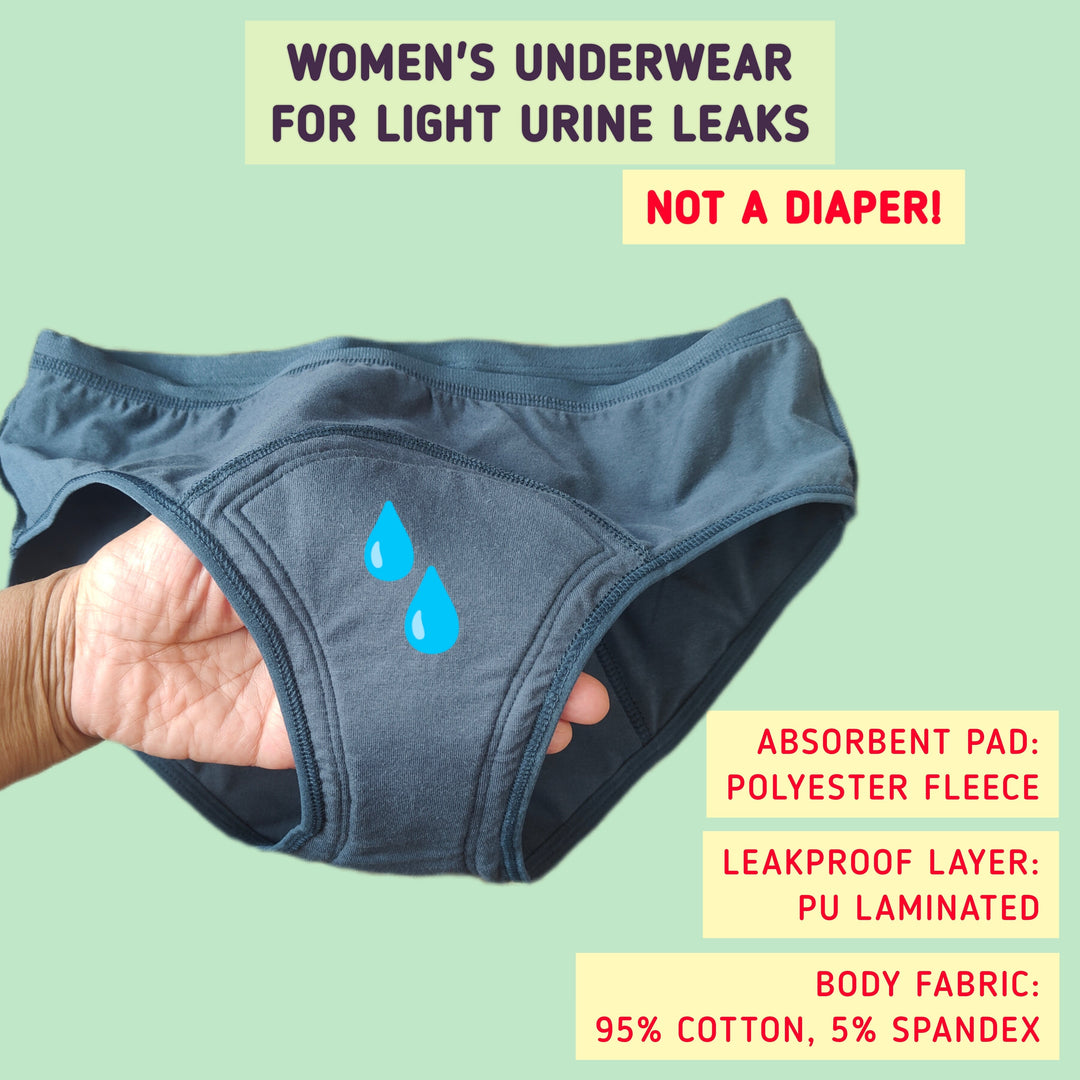 SochGreen Reusable Incontinence Underwear For Women | Wash & Reuse | Absorbs Light Urine Leaks |Absorbent & Leakproof | Organic Cotton