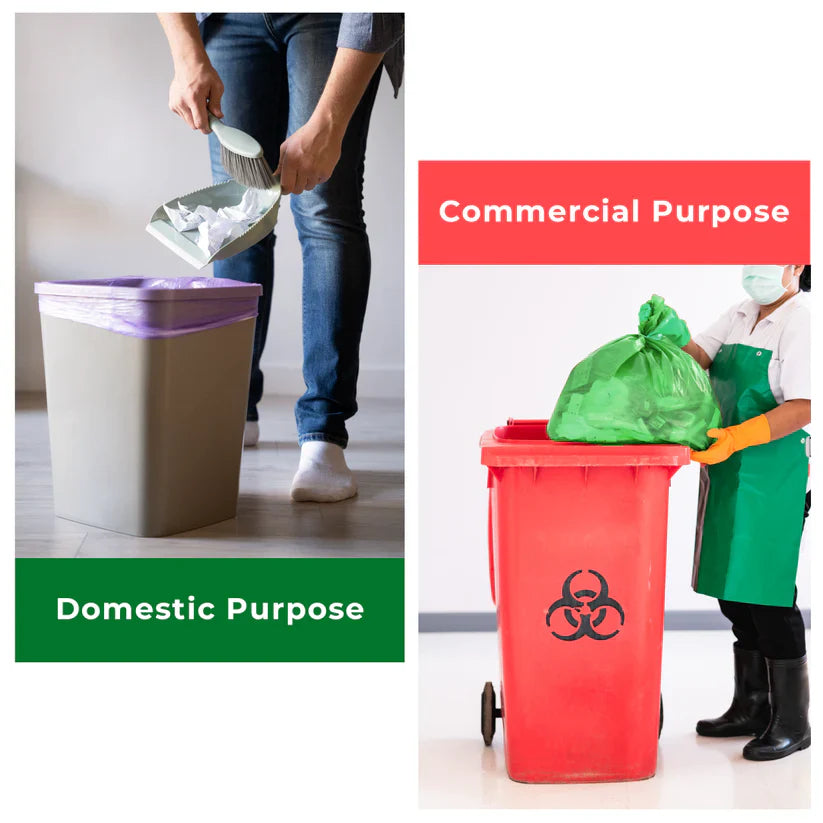 Ecobharat Bio Degradable and Compostable Bags | 50.8 cm × 55.8 cm (35 pieces) | Black