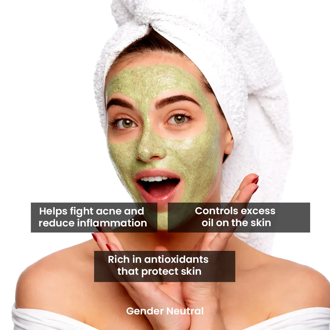 Green Tea Matcha Face & body Scrub | Vitamin C & Lactic Acid for Detan, Uneven Skin Tone & Skin Purification | 200gm