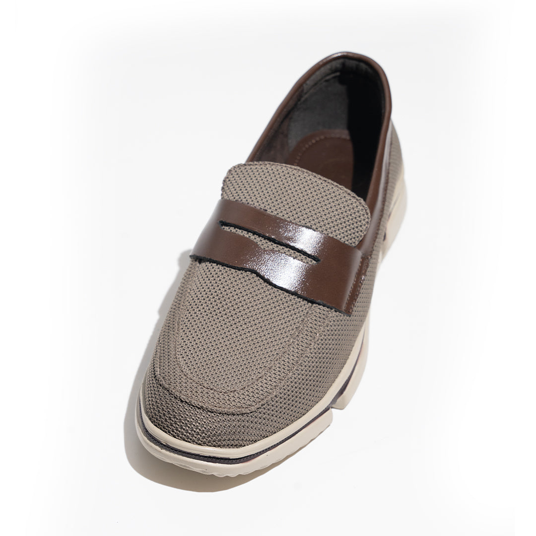 Monkstory Gravity Lift Supreme Comfort Mesh Slip-On Sneakers - Taupe Beige & Brown