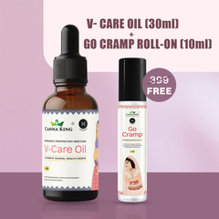 Cannaking V Care Oil (30ml) & Go Cramp Roll On (10ml) Combo