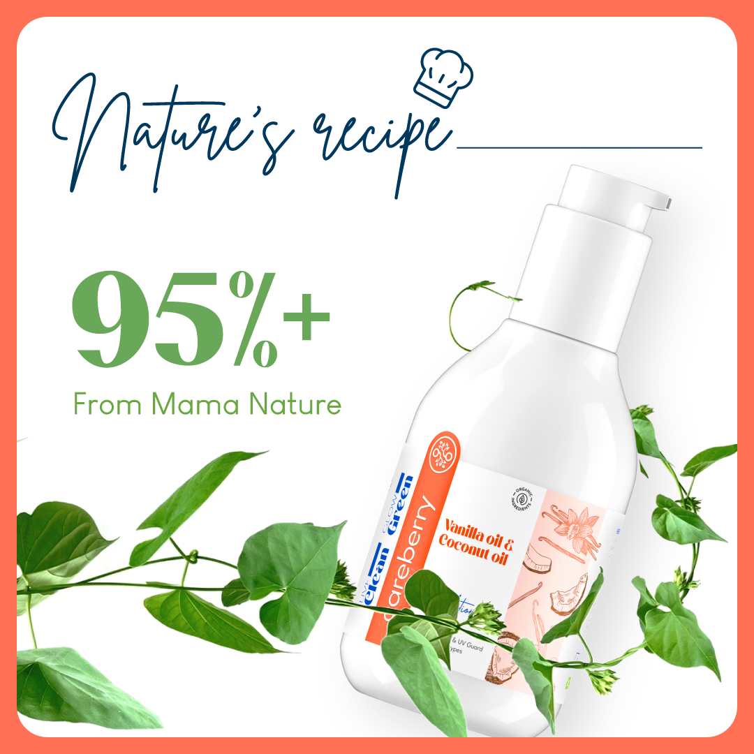 Careberry Vanilla & Extra Virgin Coconut Oil Body Lotion| Ultra Moisture, Fast-Absorbing, Paraben & Silicone Free 200ml