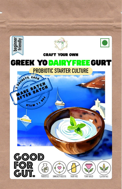 Alla's Posh Flavors Plant-Based Greek Yo-Dairy Free-Gurt Starter - 2 Packets of 5 Grams
