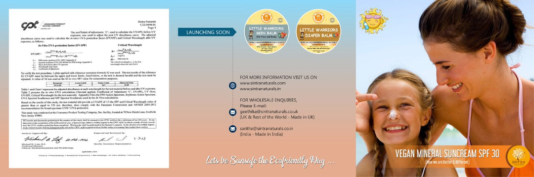 Vegan Mineral Suncream SPF30 - 60ML