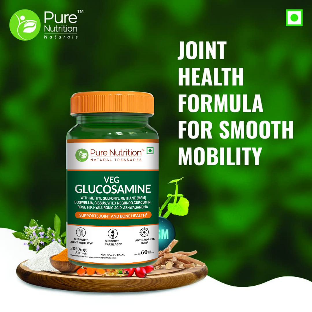 Veg Glucosamine with MSM – 60 Tablets | Joint Pain & Flexibility