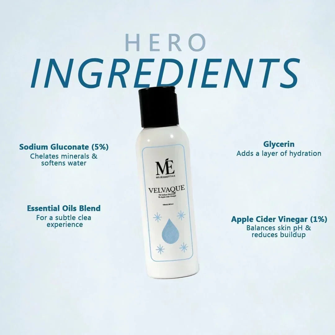 Hard Water Treatment for Hair | Miloé Velvaque Hard Water Drops