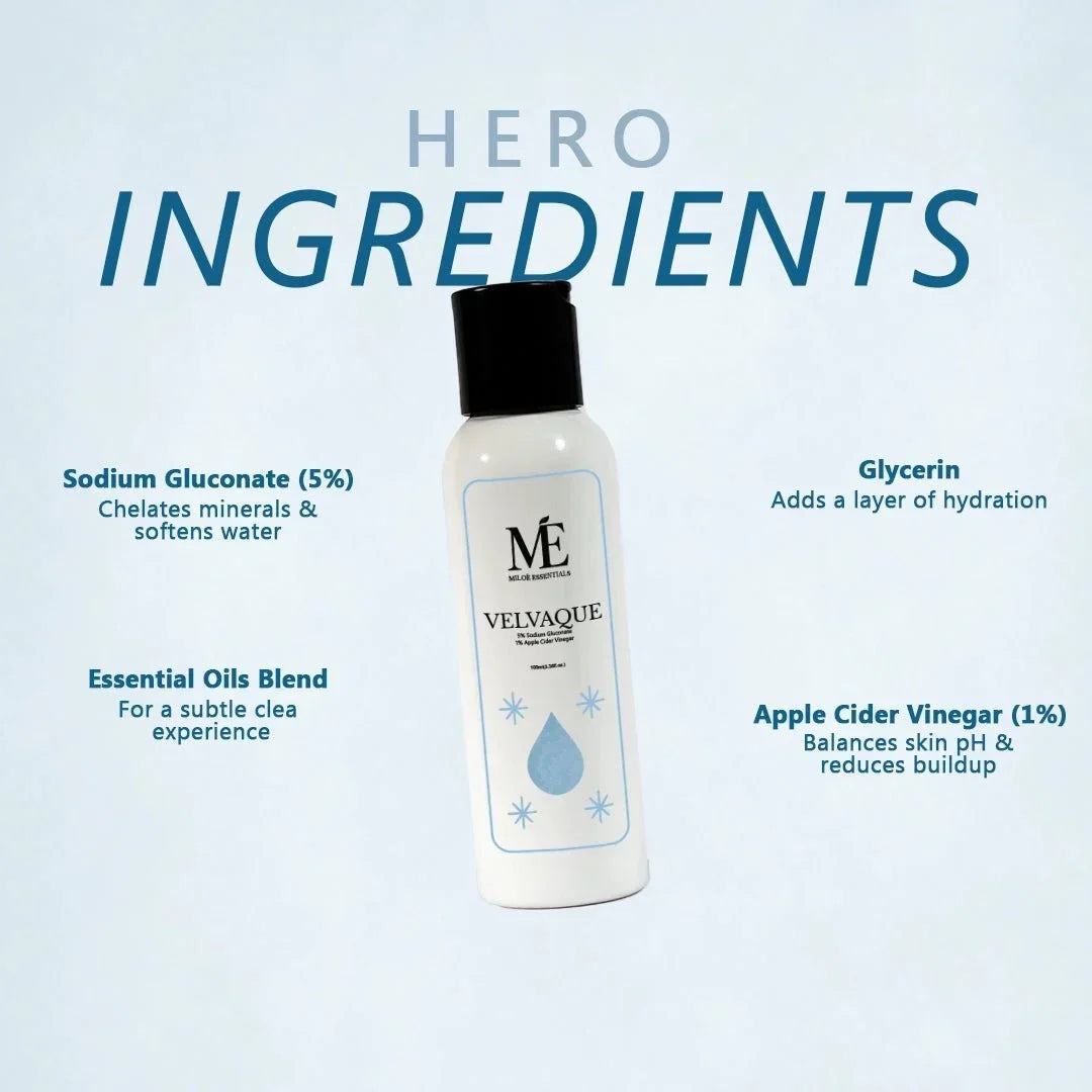 Hard Water Treatment for Hair | Miloé Velvaque Hard Water Drops