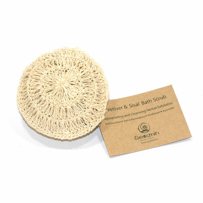 Sisal mesh scrub with vetiver stuffing - pack of 2