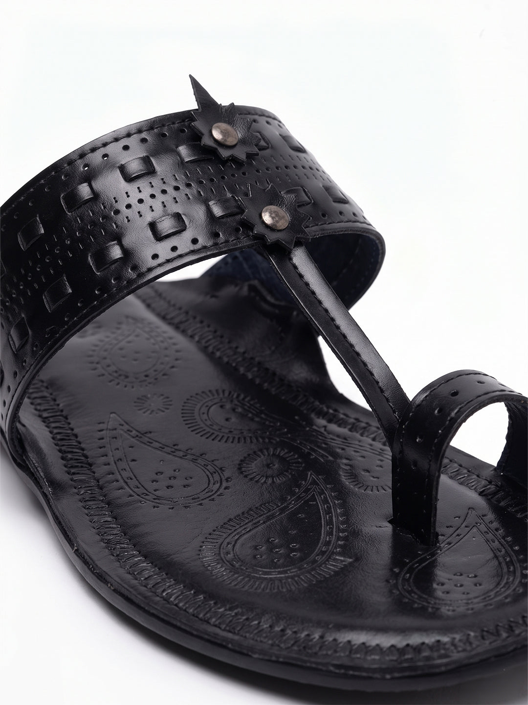 Raajtilak Black Kolhapuri Chappal