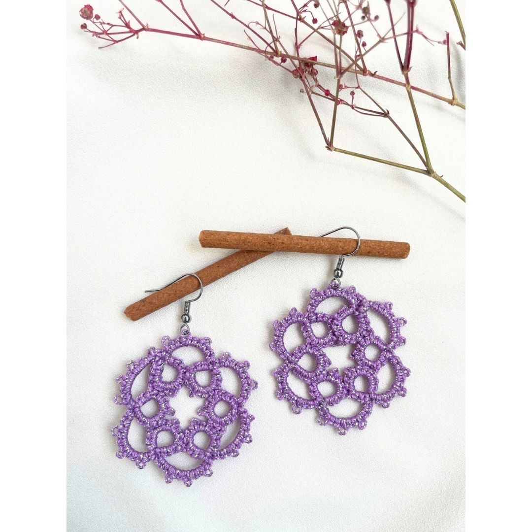 Knots To NodesViolet Glimmer Earrings