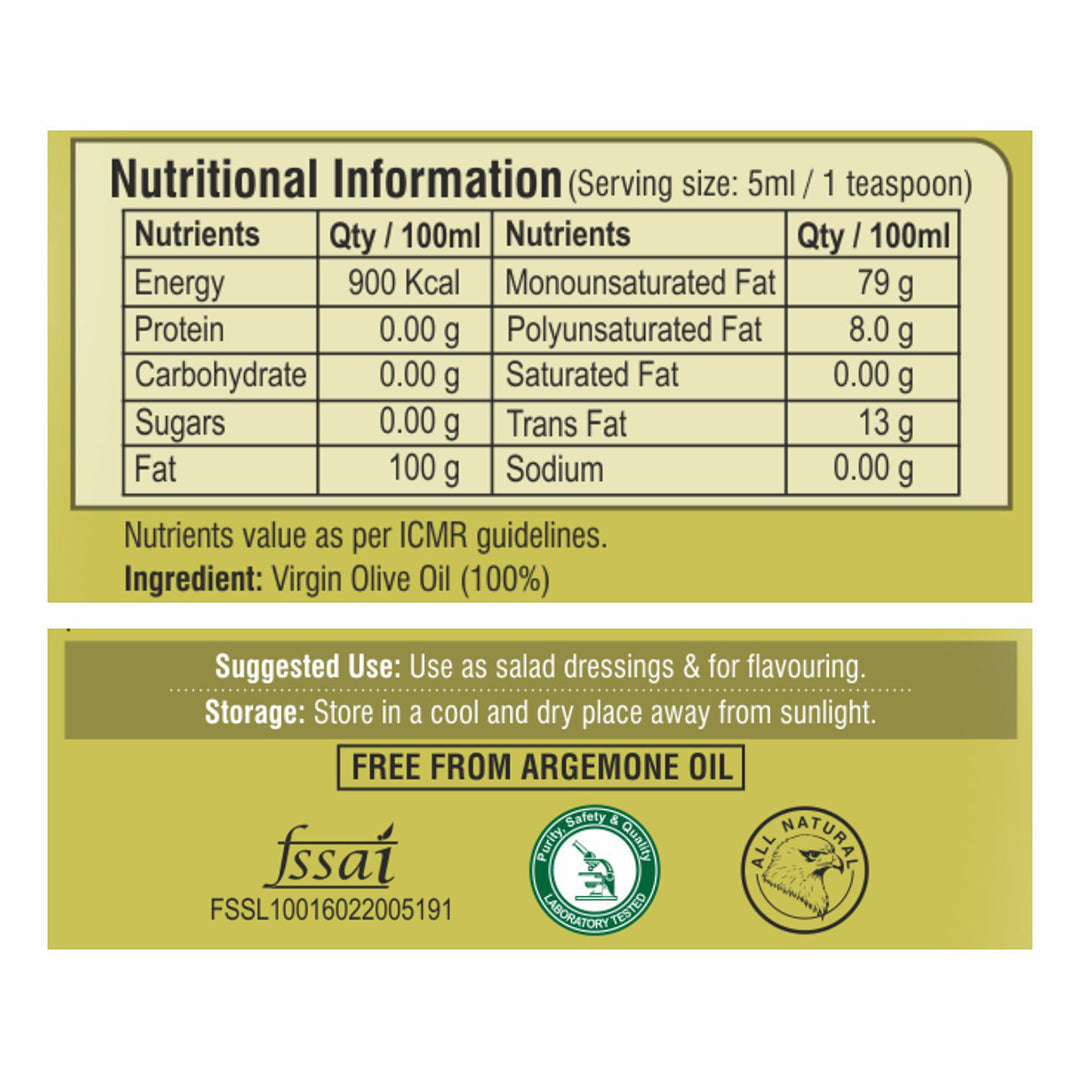 Raw Cold Pressed Virgin Olive Oil  250ml | 100% Pure & Unrefined