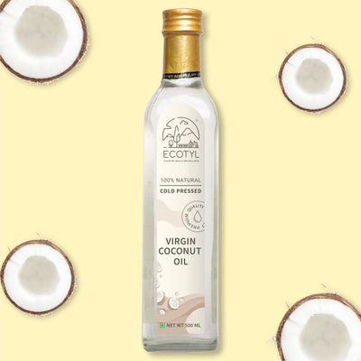 Ecotyl Cold-Pressed Virgin Coconut Oil | Kachi Ghani | Suitable for Cooking | 500ml