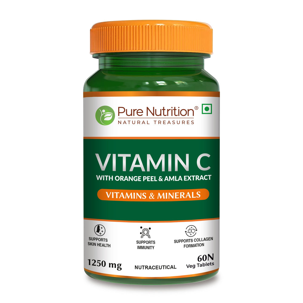 Vitamin C with Amla & Orange Peel 1250mg Immunity & Skin Health | 60 Tabs