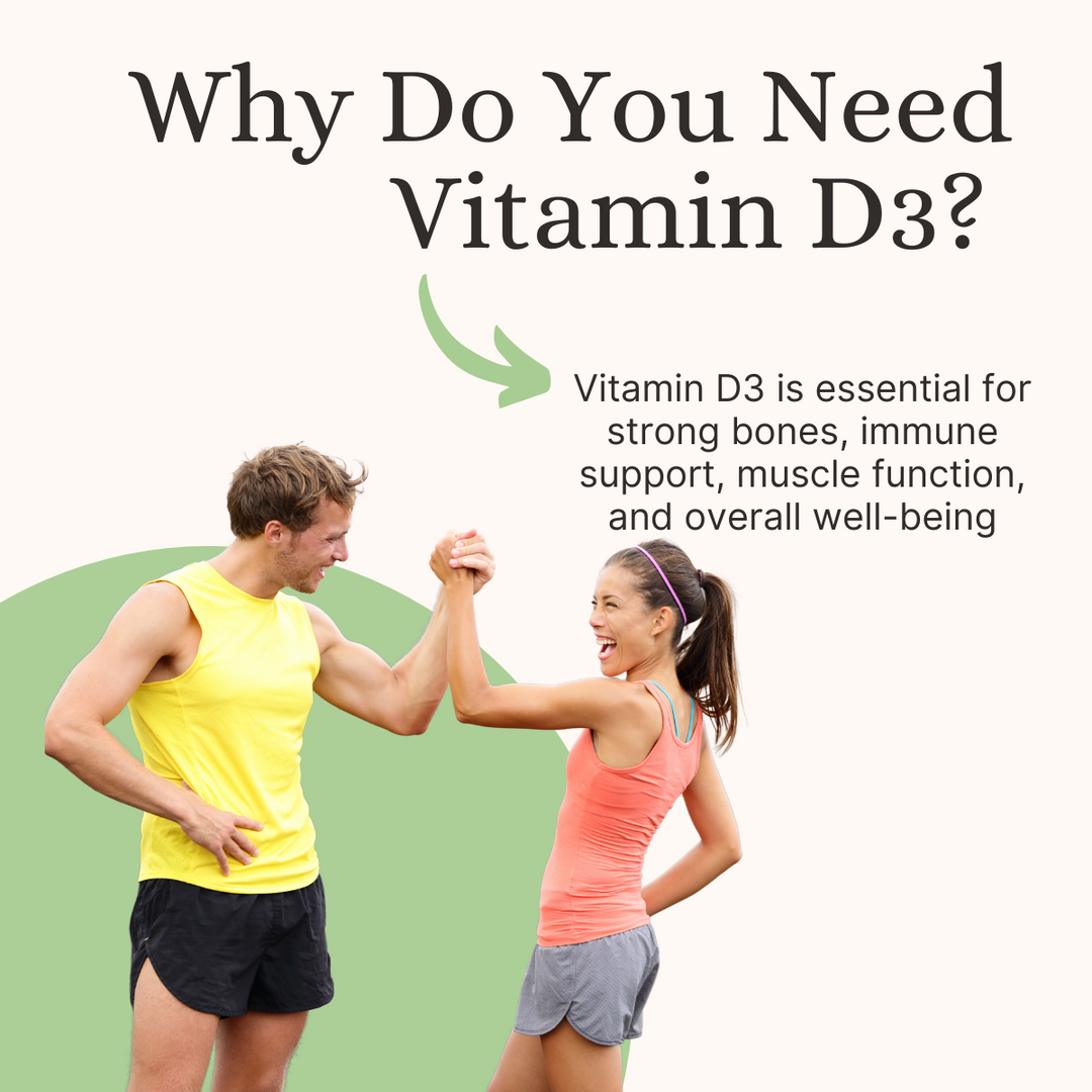 Vitamin D3 + K2 from Lichen  Bone, Heart & Calcium Support | 60 Tablets