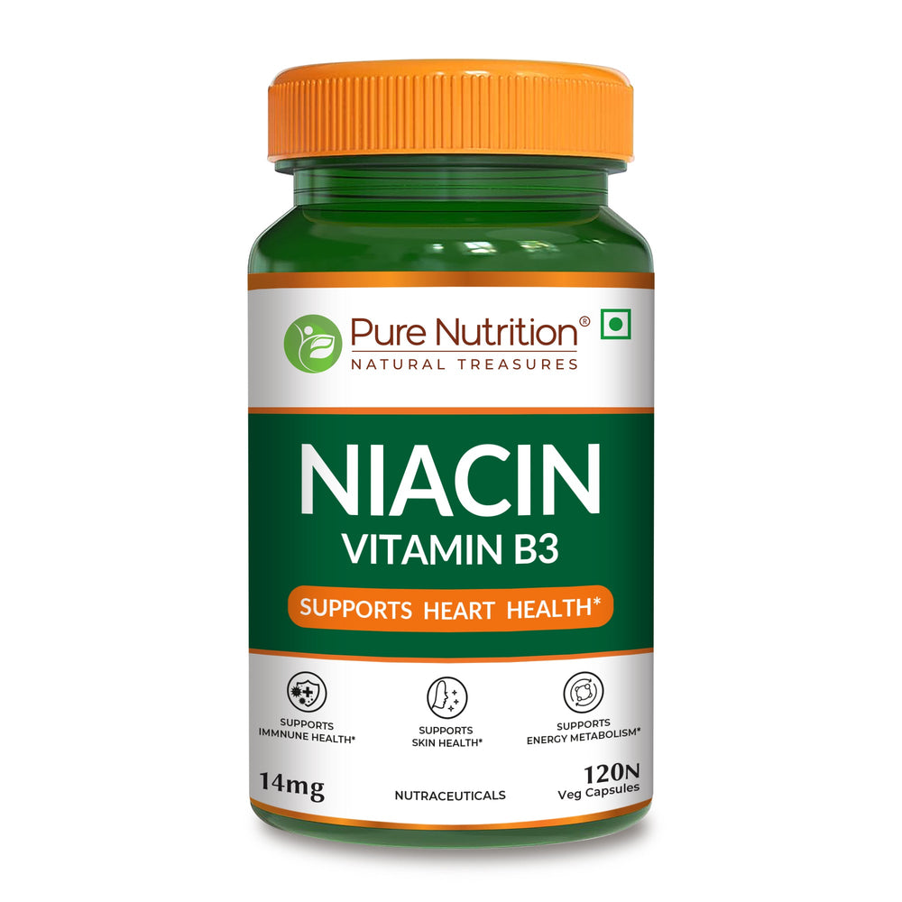 Vitamin B3 Niacin Capsules 120 Count  Energy, Skin & Cholesterol Support