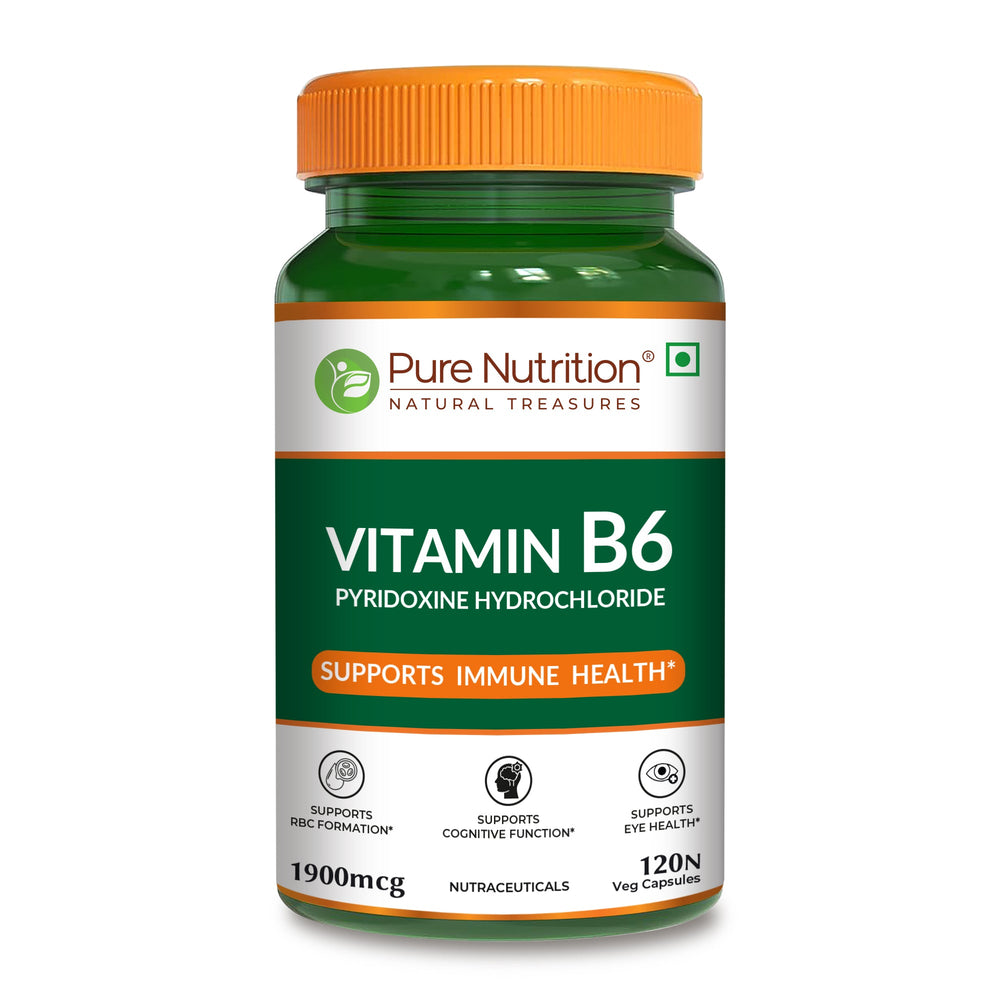 Vitamin B6 (Pyridoxine) Capsules 120 Count Mood, Brain & Immune Support