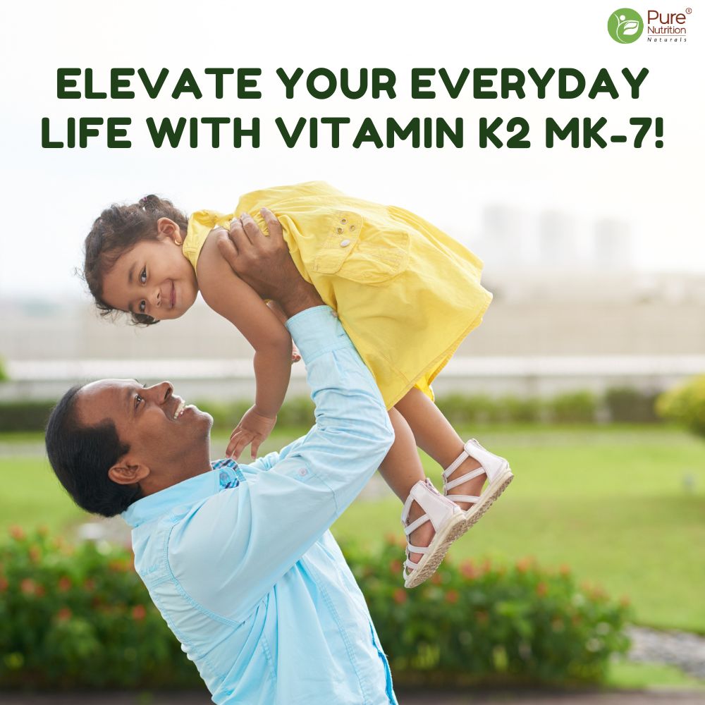 Vitamin K2 MK-7 with Vitamin D3  Bone & Heart Health | 60 Veg Tablets