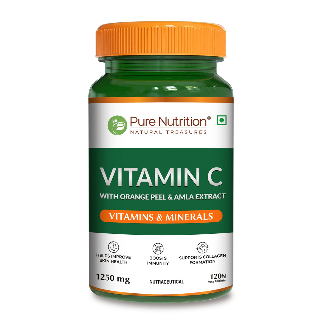 Vitamin C 1250 mg with Orange Peel & Amla Extract | 120 Veg Tablets