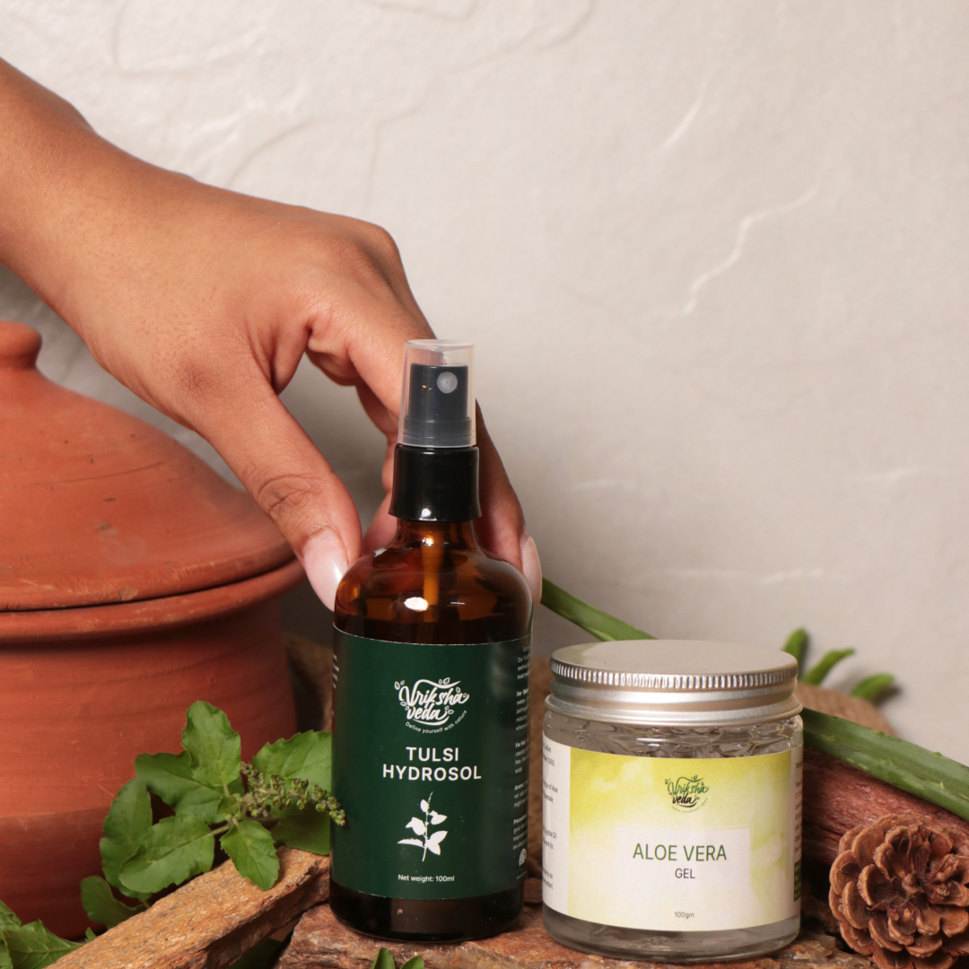 Vriksha Veda Tulsi & Aloe Vera |Acne Healing Combo| 100ml Each