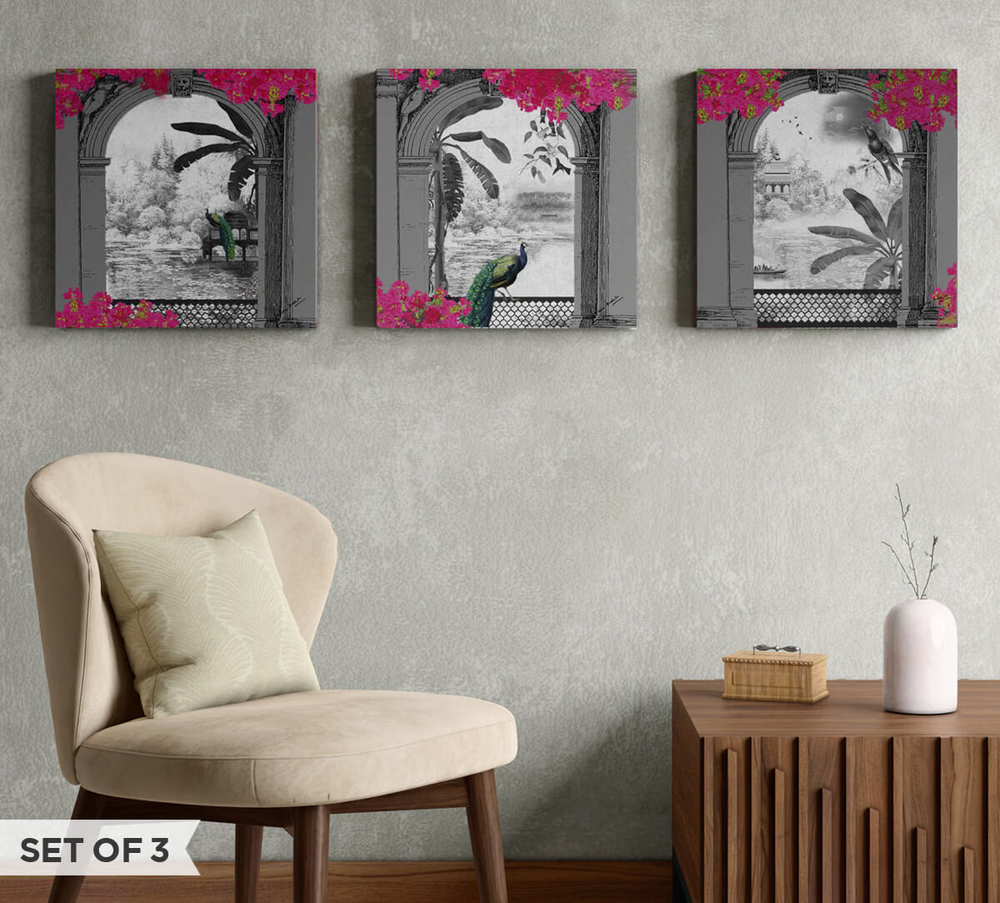 Royal Hues Canvas Wall Art Set of 3