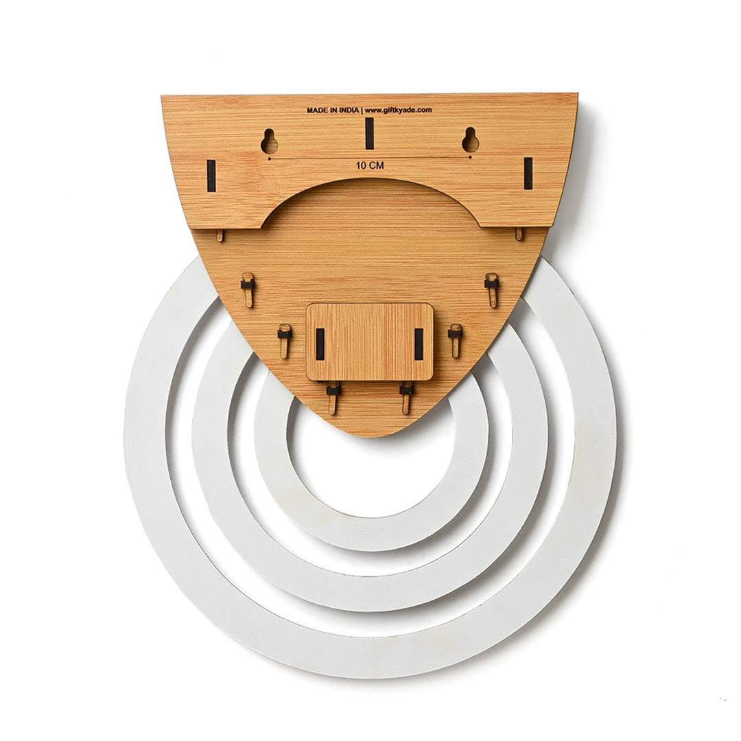 Gift Kya De Infinite Circular Wall Calendar (Bamboo Theme) | Calendar With Clock & Diary Combo Available