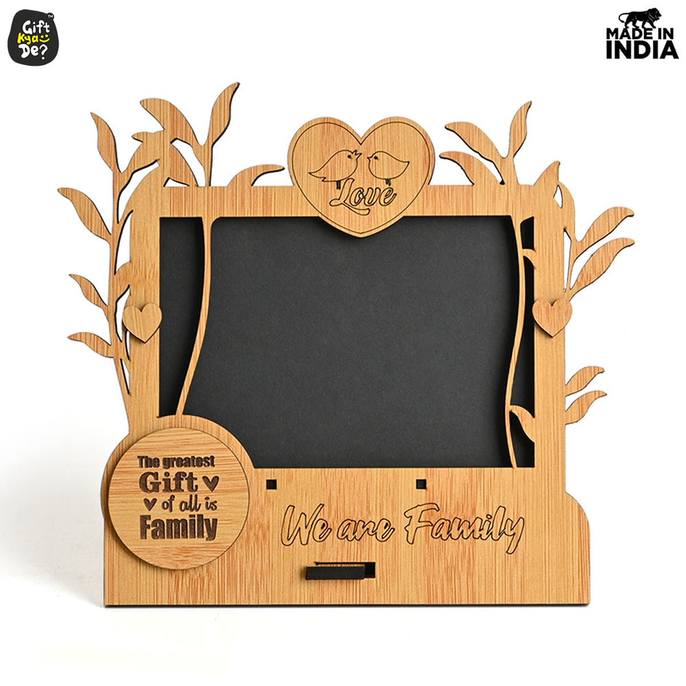Gift Kya De We Are Family Photo Frame | Table Top Photo Frame | Home Decor (10 x 15 cm)