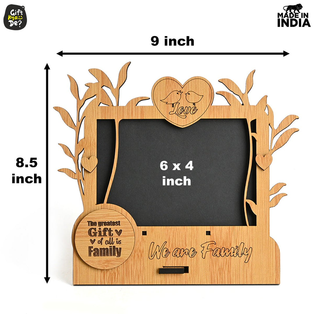 Gift Kya De We Are Family Photo Frame | Table Top Photo Frame | Home Decor (10 x 15 cm)